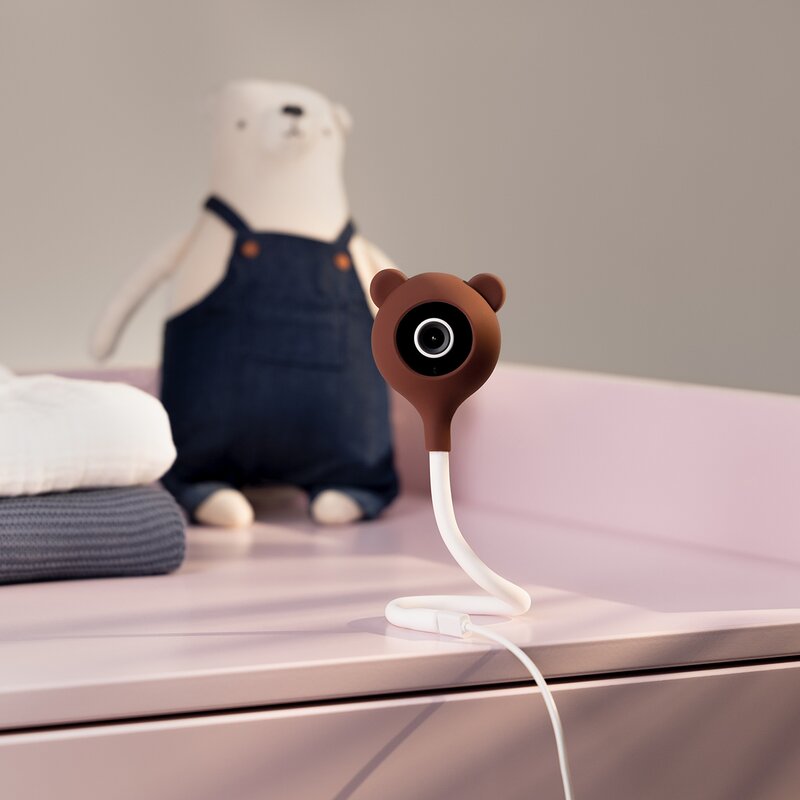 Video monitor, Lionelo, Babyline Smart, Cu aplicatie Smart Life, Cablu USB, Conexiune Wifi, Comunicare bidirectionala, Senzor de temperatura, Negru