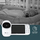 Video monitor, Petite&Mars, Eve 5.0, Ecran HD, Autonomie baterie pana la 16 ore, Raza de actiune 300m, Suport pentru pana la 4 camere, Comunicare bidirectionala, 8 melodii, Activare VOX la voce, Alb