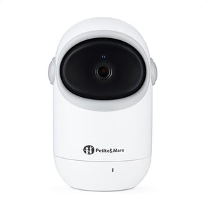 Video monitor, Petite&Mars, Eve 5.0, Ecran HD, Autonomie baterie pana la 16 ore, Raza de actiune 300m, Suport pentru pana la 4 camere, Comunicare bidirectionala, 8 melodii, Activare VOX la voce, Alb