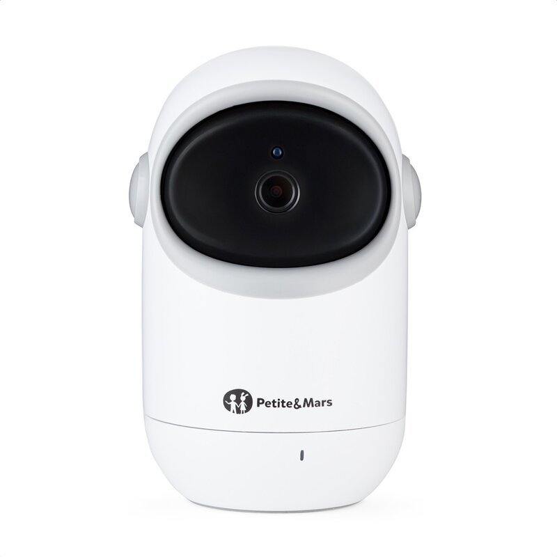 Video monitor, Petite&Mars, Eve 5.0, Ecran HD, Autonomie baterie pana la 16 ore, Raza de actiune 300m, Suport pentru pana la 4 camere, Comunicare bidirectionala, 8 melodii, Activare VOX la voce, Alb
