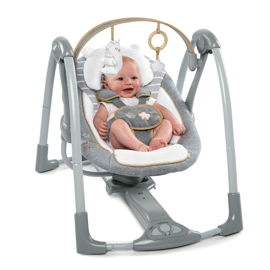 Ingenuity - Leagan portabil Swing 'n Go Portable Swing™ - Bella Teddy™ - gogobaby.ro